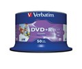 Verbatim 95136 DVDR 47GB Inkjet Printable White Spindle 50
