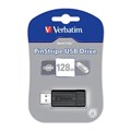 Verbatim 49071 USB Flash Drive 128GB Pinstripe 20 Black