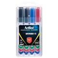 Artline 90 Permanent Marker Chisel 25mm Hard Case Assorted Wallet 4