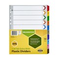 Marbig 36250F Dividers 110 Tab A4 Plastic Extra Wide