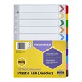 Marbig 35017F Dividers 10 Tab Reinforced MultiColoured