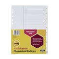 Marbig 35121 Dividers 110 Tab A4 PP White