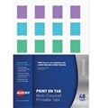 Avery 5412501 Print on Tabs 48 Tabs MultiColoured