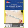 Avery 5113081 Print  Apply Label Dividers 10 Tab A4 Clear