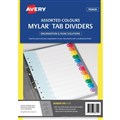 Avery 88712 PrePrinted Dividers 112 Tab A4 MultiColoured