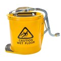 Cleanlink 12001 Heavy Duty Mop Bucket Plastic Wringer 16L Yellow