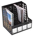 Marbig 864200 Magazine Racks 4 Section Black