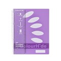 ColourHide 1719619J 5 Subject Notebook A4 250 Page Purple DISCONTINUED