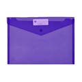 Marbig 2015019 Doculope Document Wallet With Button A4 Purple Pack 10