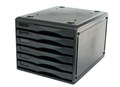 Metro 3439 Desktop Filing 6 Drawers B4 Black