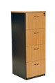 Aspire Filing Cabinet 4 Drawer 476W x 550D x 1324H mm Beech Ironstone