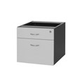 Aspire Fixed Pedestal 1 Drawer  1 File Drawer 476W x 470D x 450H mm White Ironstone
