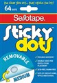 Sellotape 990001 Sticky Dots 64 Removable Medium