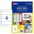 Avery 959035 L7171 Filing Labels Laser Inkjet 200 x 60mm 4 Per Sheet Pack 25