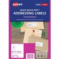 Avery 959005 L7164 Quick Peel Address Labels with Sure Feed Laser 635 x 72mm 12 Per Sheet Pack 100