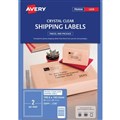 Avery 959066 L7566 Crystal Clear Shipping Labels 1996 x 1435mm 2 Per Sheet Pack 25