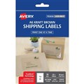 Avery 959410 L7185 Shipping Labels A6 Laser Inkjet 105 x 148mm 1 Per Sheet Kraft Pack 20