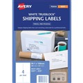 Avery 936087 J8169 Shipping Labels Inkjet 991 x 139mm 4 Per Sheet Pack 50