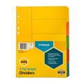 Marbig 37100F Dividers 5 Tab A4 Manilla Brights