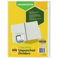 Marbig 37305F Dividers 5 Tab A4 Manilla Unpunched White