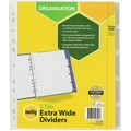 Marbig 37650F Dividers 5 Insert Tab A4 Extra Wide White