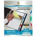 Marbig 37845 Professional Dividers 5 View Tab A4 PP Extra Wide MultiColoured