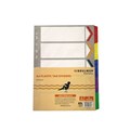 Bibbulmun Reinforced Divider A4 5 Tab Assorted