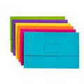 Marbig 4004399 Slimpick Document Wallet Foolscap Brights Assorted Pack 10