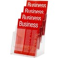 Esselte 45357 Brochure Holder A4 Four Tier Free Standing Clear