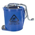 Cleanlink 12004CM Heavy Duty Mop Bucket Metal Wringer 16L Blue