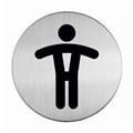 Durable 490523 Pictogram WC Men 83mm Silver