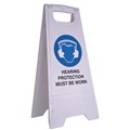 Cleanlink 12164 Safety Sign Hearing Protection Must Be Worn White