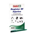 Register Of Injuries Book  Pencil 47850