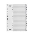 Bantex A4 Polypropylene Dividers JanDec Grey