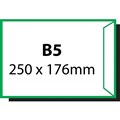 Envelope 196967 B5 250 x 176mm Peel  Seal  White Box 250