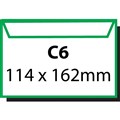 Envelope 140053 Self Seal  114 X 162mm C6 Booklet Mailer White Box 500