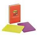 Post It Notes 660 3SSAN 101 x 152mm Super Sticky Lined Marrakesh Assorted Pack 3