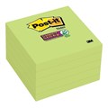 Post It Notes 654 5SSLE 76 x 76mm Super Sticky Limeade Pack 5