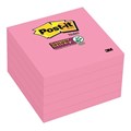 Post It Notes 654 5SSNP 76 x 76mm Super Sticky Neon Pink Pack 5