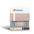 Verbatim USB 30 Flash Drive 65078 32Gb Otg Idrive Apple Lightning Gold