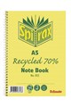 Spirax 812 Notebook A5 Recycled 70 120 Page Side Open