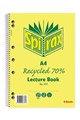 Spirax 814 Lecture Book A4 Recycled 140 Page Side Open