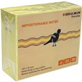 Bibbulmun Sticky Notes 76X127mm Yellow Pack of 12 14187529