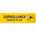 Apli Sign 900415 Self Adhesive Surveillance Camera in Use YellowBlack Each