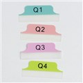 Avery Margin NoteTabs 74767 Q1Q4 Pastel Blue Pink Purple  Green Pkt24