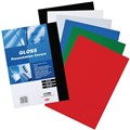 Gbc Gloss Binding Covers A4 Blue 250gsm Pack 100