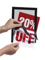 Durable 487201 Duraframe Self Adhesive Sign Holder A4 Black Pack 2
