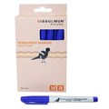 Bibbulmun Permanent Marker 100 Bullet Blue Box of 12 9027495