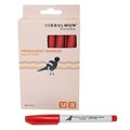 Bibbulmun Permanent Marker 100 Bullet Red Box of 12 9027496