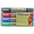 Artline 525T Whiteboard Marker Dual Tip Assorted Wallet 4  Discontinued